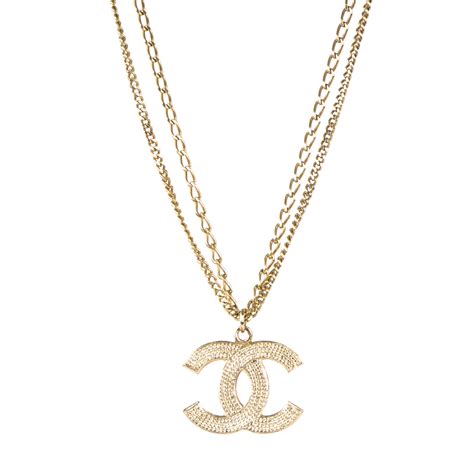 coco chanel double chain pendant|coco chanel pendant necklace.